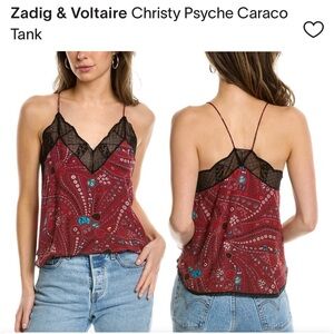 Zadig & Voltaire Red and Black Lace Dress